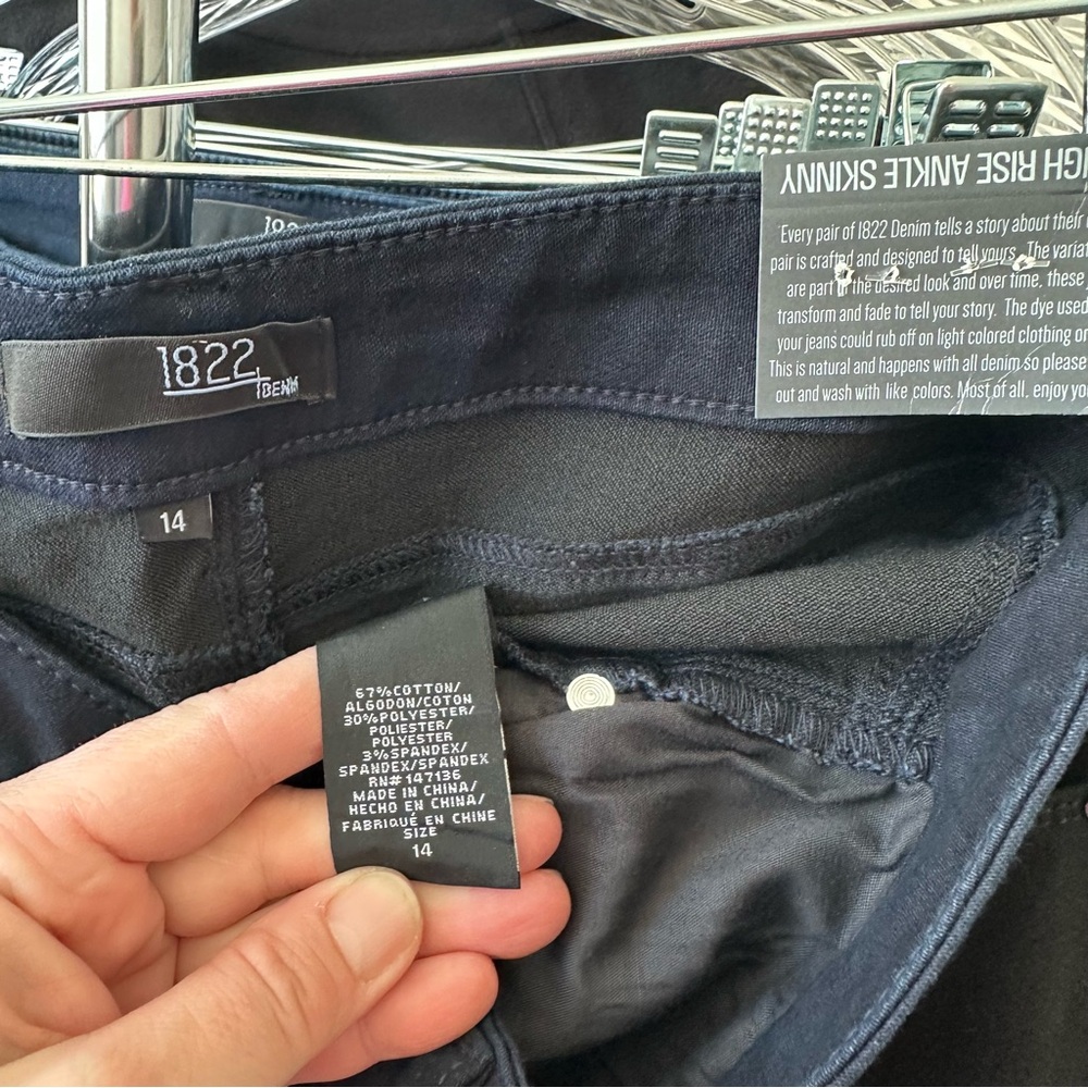 1822 ankle skinny jeans dark rinse size 14 - Picture 4 of 5